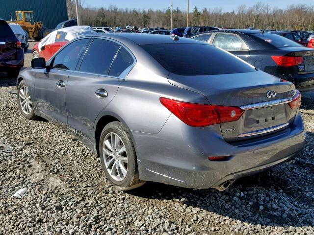 JN1BV7AR8FM394321 - 2015 INFINITI Q50 BASE SILVER photo 3