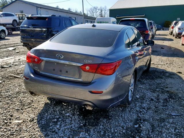 JN1BV7AR8FM394321 - 2015 INFINITI Q50 BASE SILVER photo 4