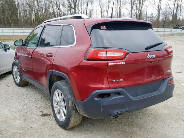 1C4PJMCB2GW345571 - 2016 JEEP CHEROKEE L RED photo 3