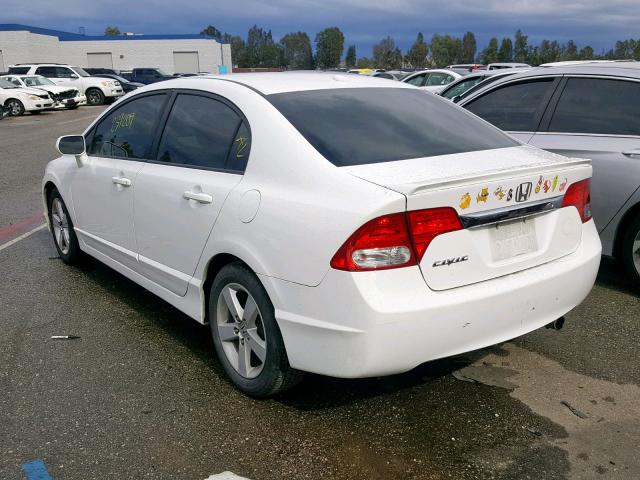2HGFA16649H546089 - 2009 HONDA CIVIC LX-S WHITE photo 3