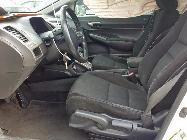 2HGFA16649H546089 - 2009 HONDA CIVIC LX-S WHITE photo 5