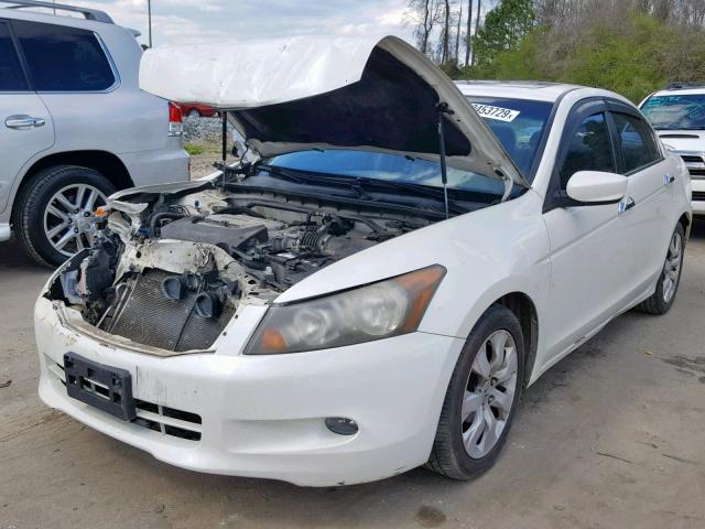 1HGCP36868A030487 - 2008 HONDA ACCORD EXL WHITE photo 2