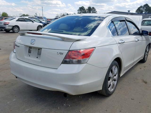 1HGCP36868A030487 - 2008 HONDA ACCORD EXL WHITE photo 4