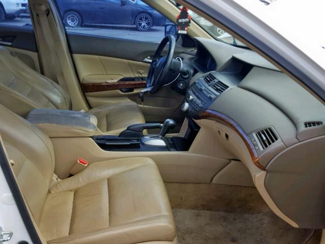 1HGCP36868A030487 - 2008 HONDA ACCORD EXL WHITE photo 5