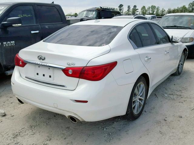 JN1BV7AP0FM342003 - 2015 INFINITI Q50 BASE WHITE photo 4