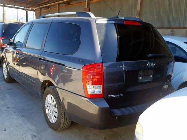 KNDMG4C70C6468809 - 2012 KIA SEDONA LX BLACK photo 3