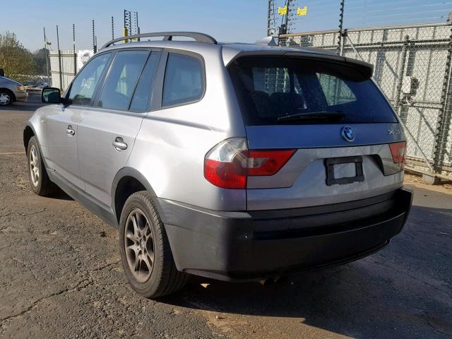 WBXPA73424WB23746 - 2004 BMW X3 2.5I GRAY photo 3