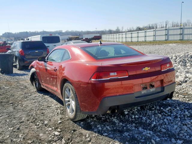 2G1FA1E3XE9220316 - 2014 CHEVROLET CAMARO LS RED photo 3