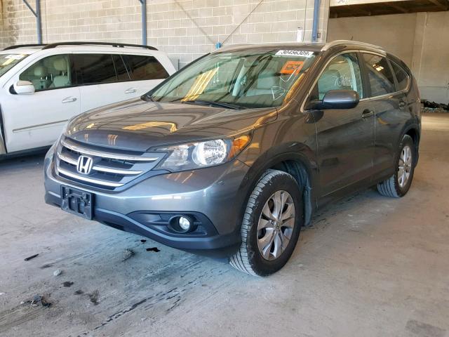 2HKRM3H72EH563284 - 2014 HONDA CR-V EXL GRAY photo 2