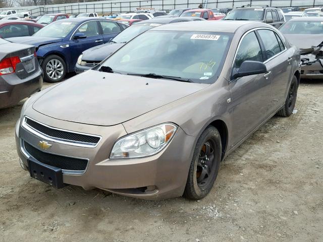 1G1ZG57B68F164944 - 2008 CHEVROLET MALIBU LS BEIGE photo 2