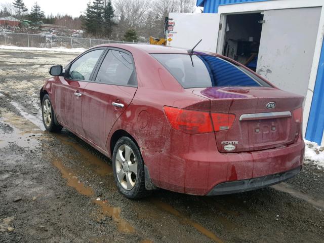 KNAFU4A24A5094911 - 2010 KIA FORTE EX RED photo 3