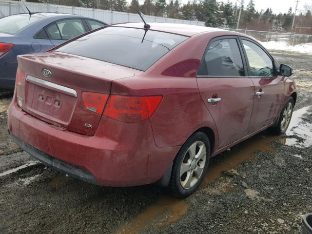 KNAFU4A24A5094911 - 2010 KIA FORTE EX RED photo 4