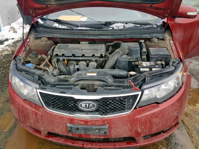 KNAFU4A24A5094911 - 2010 KIA FORTE EX RED photo 7