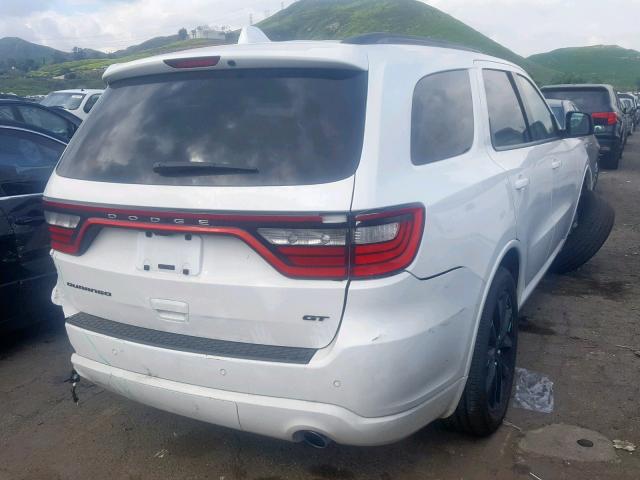 1C4RDHDG4JC494414 - 2018 DODGE DURANGO GT WHITE photo 4