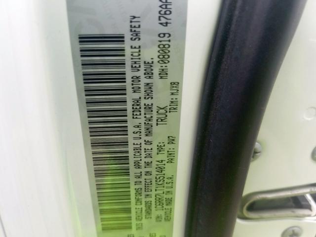 1C6RR7LT1KS514014 - 2019 RAM 1500 CLASSIC SLT  foto 10
