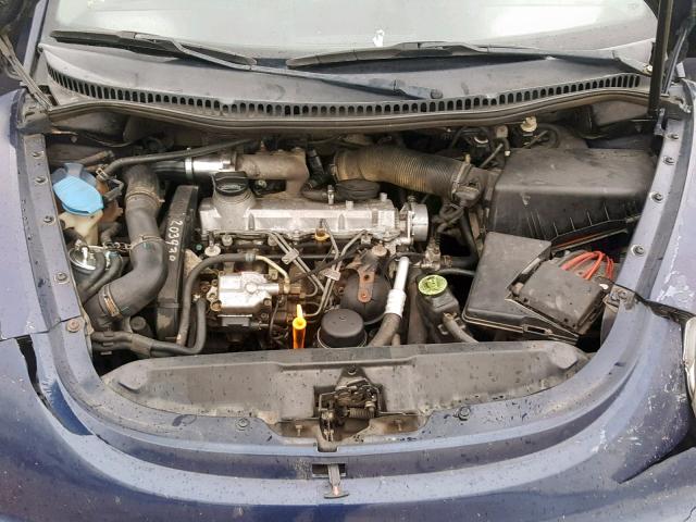 3VWCP21C81M469328 - 2001 VOLKSWAGEN NEW BEETLE ლურჯი ფოტო 7