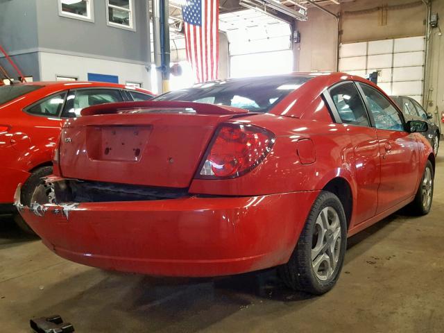 1G8AW12F94Z205127 - 2004 SATURN ION LEVEL RED photo 4