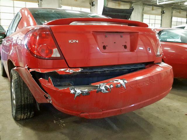 1G8AW12F94Z205127 - 2004 SATURN ION LEVEL RED photo 9