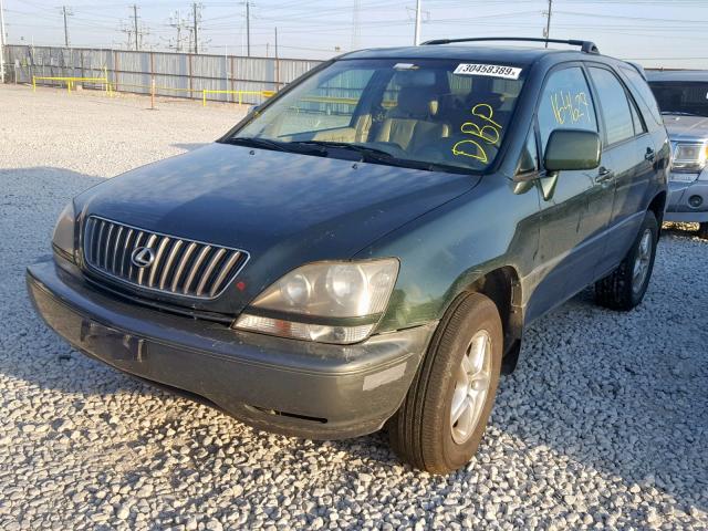 JT6HF10U7Y0113764 - 2000 LEXUS RX 300 GREEN photo 2