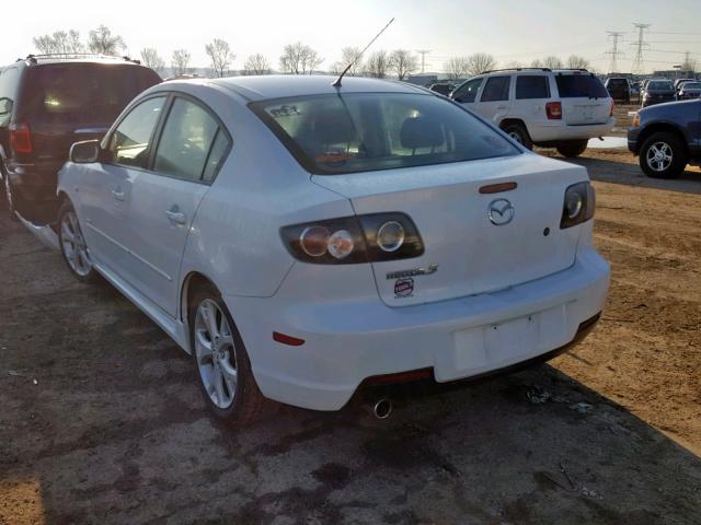 JM1BK323981146687 - 2008 MAZDA 3 S WHITE photo 3