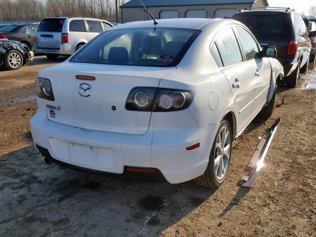 JM1BK323981146687 - 2008 MAZDA 3 S WHITE photo 4