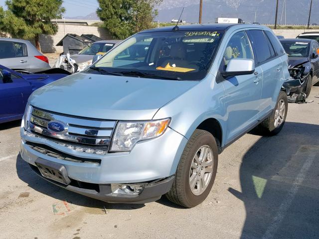 2FMDK38CX8BA75886 - 2008 FORD EDGE SEL BLUE photo 2