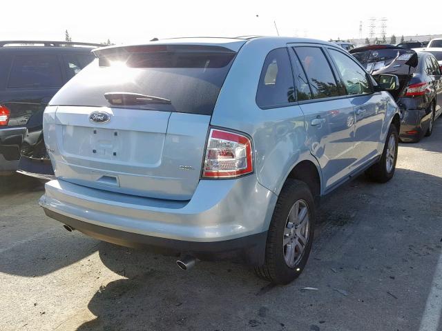 2FMDK38CX8BA75886 - 2008 FORD EDGE SEL BLUE photo 4