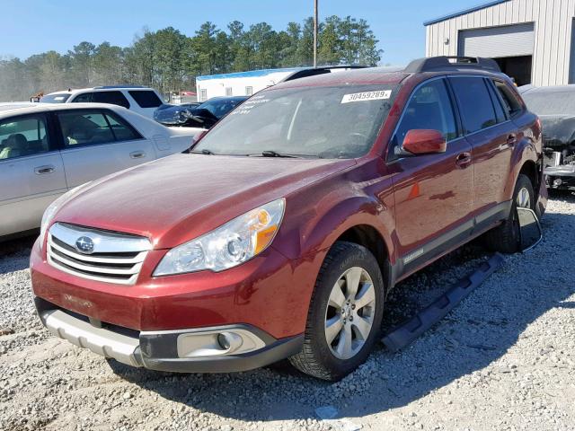 4S4BRDKC9C2231416 - 2012 SUBARU OUTBACK 3. RED photo 2