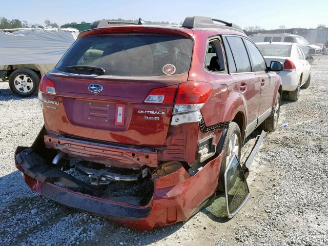 4S4BRDKC9C2231416 - 2012 SUBARU OUTBACK 3. RED photo 4