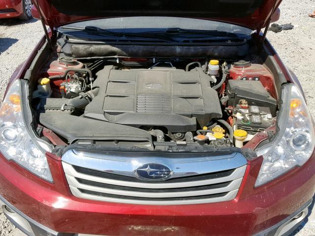 4S4BRDKC9C2231416 - 2012 SUBARU OUTBACK 3. RED photo 7