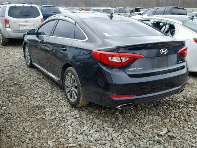 5NPE34AF9FH071488 - 2015 HYUNDAI SONATA SPO BLACK photo 3