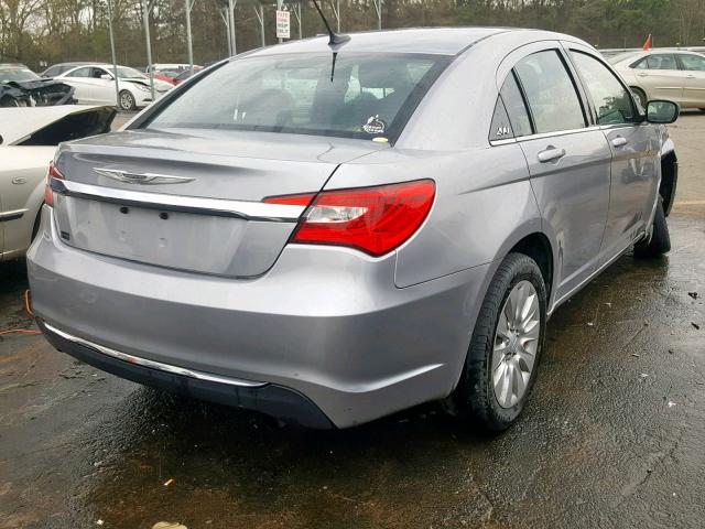 1C3CCBAB1DN734126 - 2013 CHRYSLER 200 LX SILVER photo 4