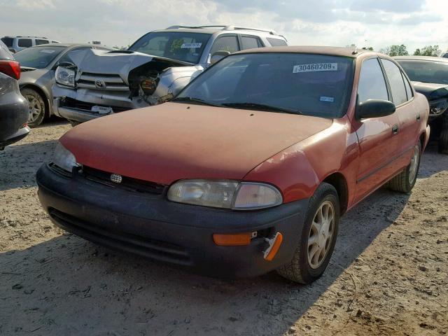 1Y1SK5285TZ028343 - 1996 GEO PRIZM LSI RED photo 2