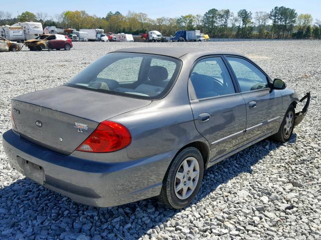 KNAFB121825114119 - 2002 KIA SPECTRA BA GRAY photo 4