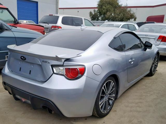 JF1ZCAC18F9607346 - 2015 SUBARU BRZ 2.0 LI GRAY photo 4