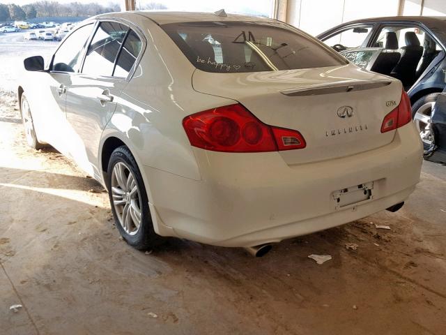 JN1DV6AR7BM451654 - 2011 INFINITI G25 WHITE photo 3