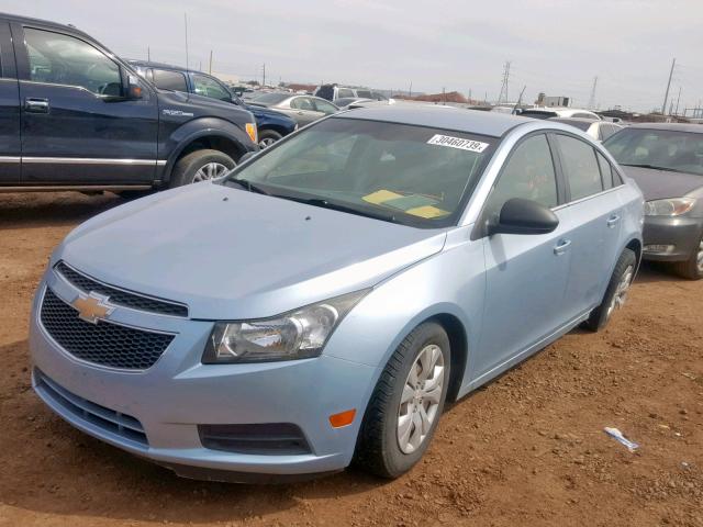 1G1PD5SH7C7203474 - 2012 CHEVROLET CRUZE LS BLUE photo 2