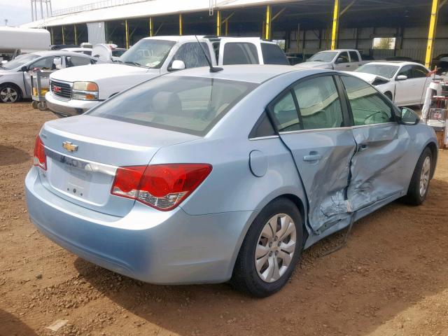 1G1PD5SH7C7203474 - 2012 CHEVROLET CRUZE LS BLUE photo 4