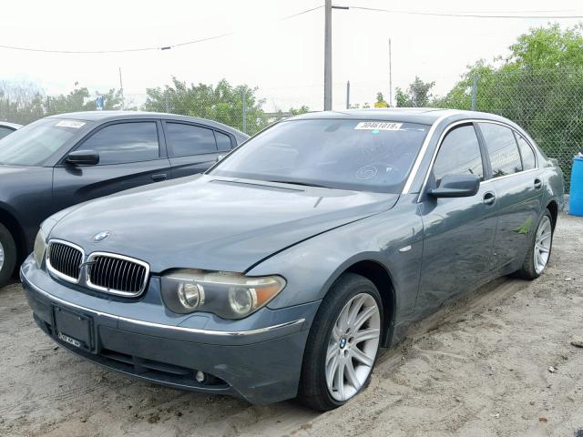 WBAGN63442DR04766 - 2002 BMW 745 LI GRAY photo 2