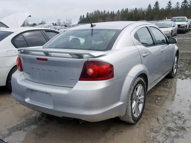 1C3CDZCB4CN136873 - 2012 DODGE AVENGER SX SILVER photo 4