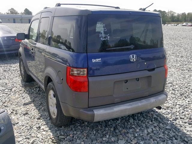 5J6YH28523L029357 - 2003 HONDA ELEMENT EX BLUE photo 3