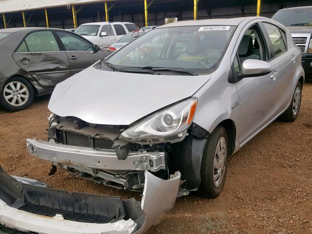 JTDKDTB37F1103232 - 2015 TOYOTA PRIUS C SILVER photo 2