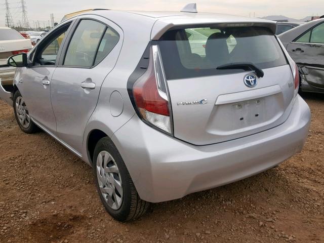 JTDKDTB37F1103232 - 2015 TOYOTA PRIUS C SILVER photo 3