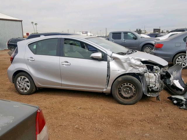 JTDKDTB37F1103232 - 2015 TOYOTA PRIUS C SILVER photo 9