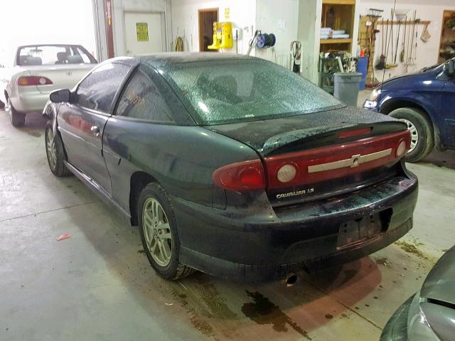 1G1JH12F437374491 - 2003 CHEVROLET CAVALIER L BLACK photo 3