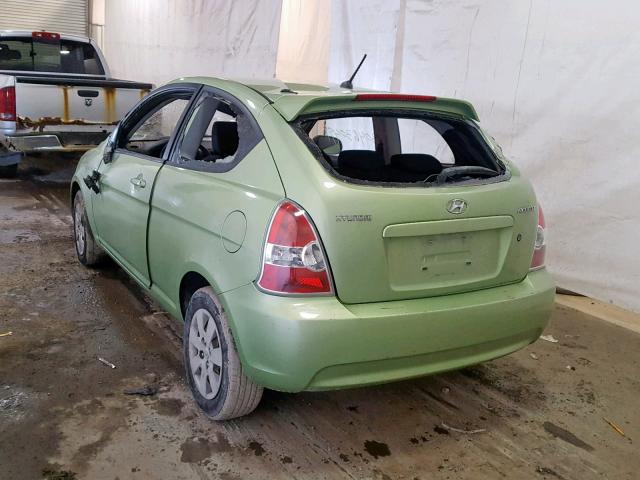 KMHCM3AC3AU178146 - 2010 HYUNDAI ACCENT BLU GREEN photo 3