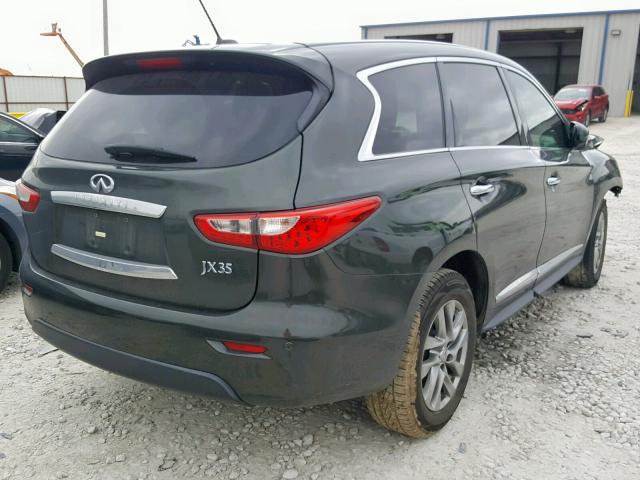 5N1AL0MN9DC301187 - 2013 INFINITI JX35 GREEN photo 4