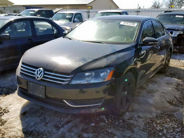 1VWBP7A39CC039188 - 2012 VOLKSWAGEN PASSAT SE BLACK photo 2