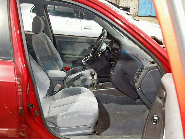 KMHDN46D64U714505 - 2004 HYUNDAI ELANTRA RED photo 5