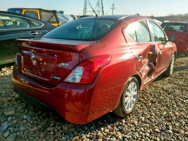 3N1CN7AP9GL897564 - 2016 NISSAN VERSA S RED photo 4